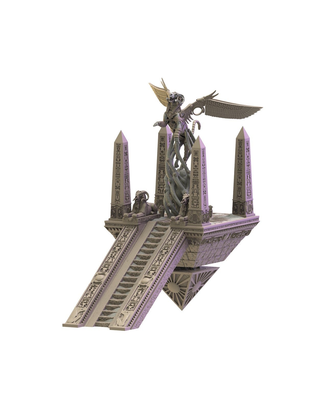 Criosphinx on Amun-Re Temple | Undying Dynasties | Lost Kingdom Miniatures | Warhammer Proxy | Kings of War | RPG | D&D | Tabletop