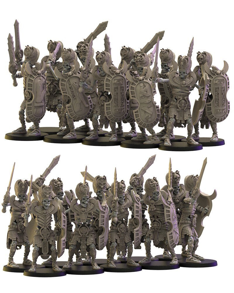 Amun-Re Guard | Undying Dynasties | Lost Kingdom Miniatures | Warhammer Proxy | Kings of War | RPG | D&D | Tabletop