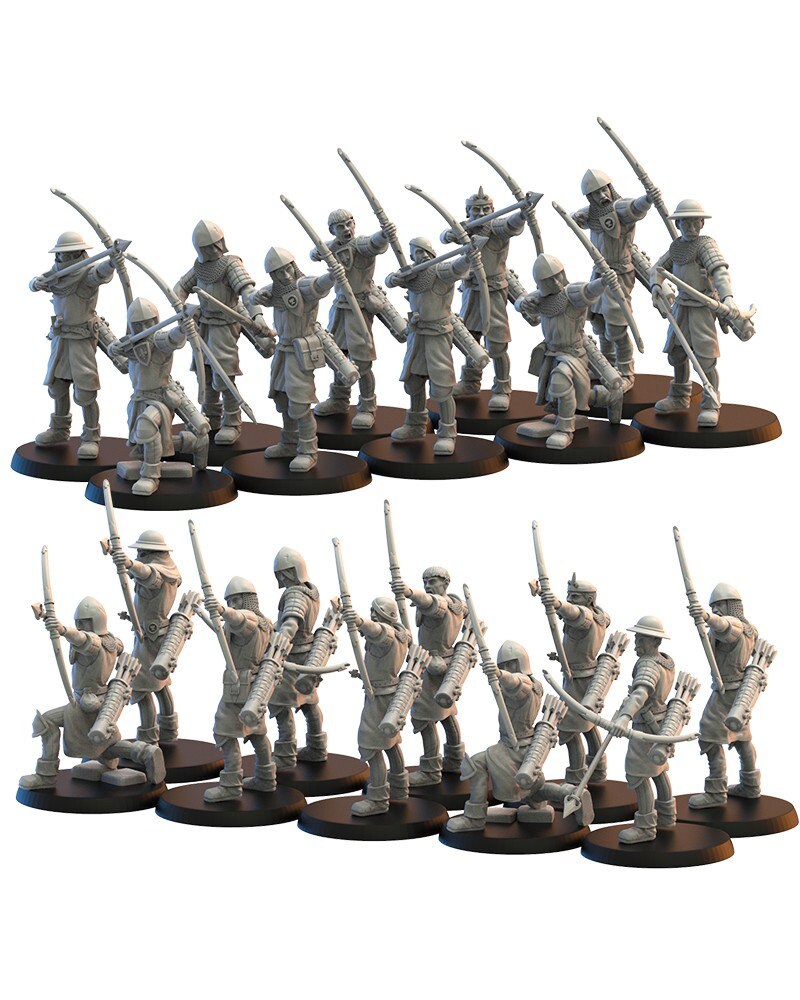 Bowmen on Foot | Kingdom of Mercia | Lost Kingdom Miniatures | Table Top Gaming | RPG | D&D | Pathfinder