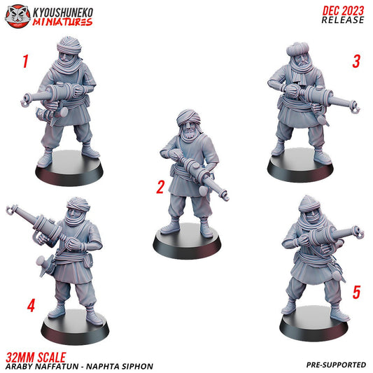 Araby Naphta Siphon | Resin 3D Printed Miniatures | Kyoushuneko | Table Top Gaming | RPG | D&D | Pathfinder