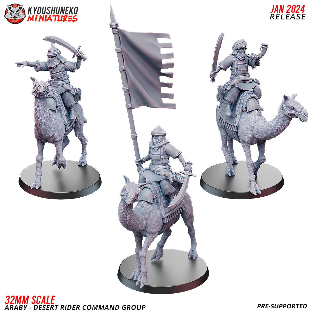 Araby Desert Riders | Resin 3D Printed Miniatures | Kyoushuneko | Table Top Gaming | RPG | D&D | Pathfinder