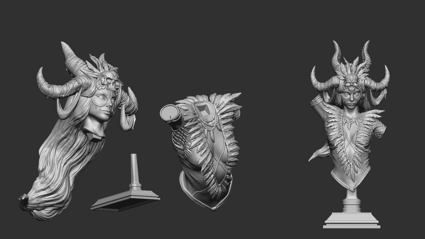 Al-Rah The Last Breath | Order Of The Grave Whisper | Bust | Resin 3D Printed Miniature | White Werewolf Tavern