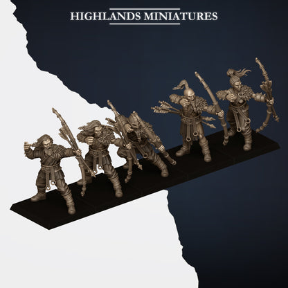 Norse Bowmen unit, three-quarter view from the left, Highlands Miniatures render