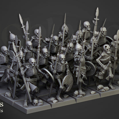 Skeleton spearmen regiment alternate view