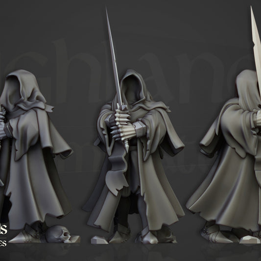 Spectral Commander ghostly undead hero miniature by Highlands Miniatures