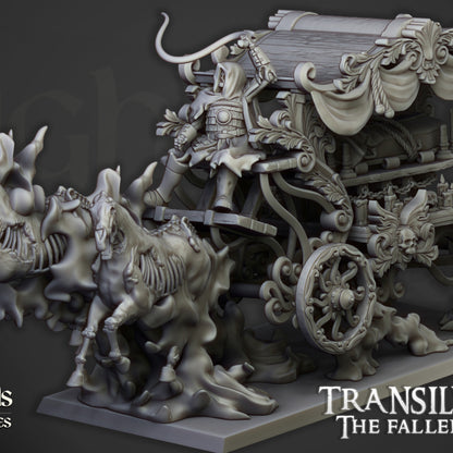 Undead Boyar Chariot black coach by Highlands Miniatures
