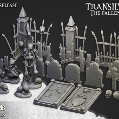 Undead gothic scatter terrain set by Highlands Miniatures
