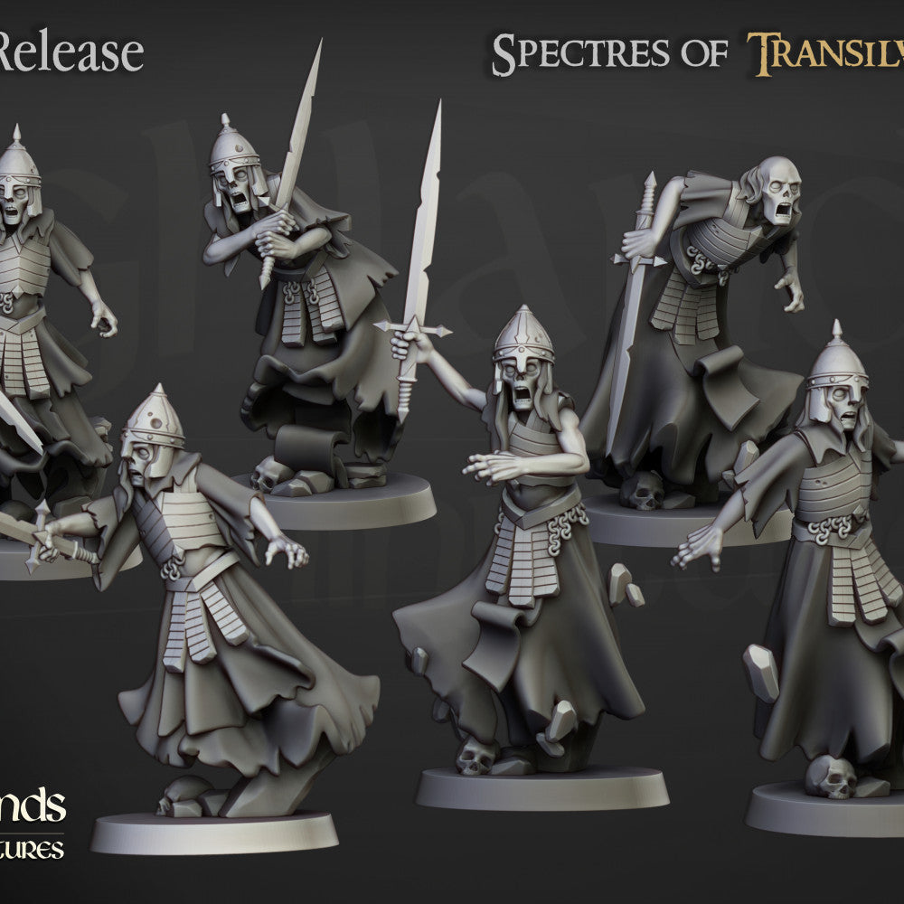 Wraith unit of armored spectres by Highlands Miniatures