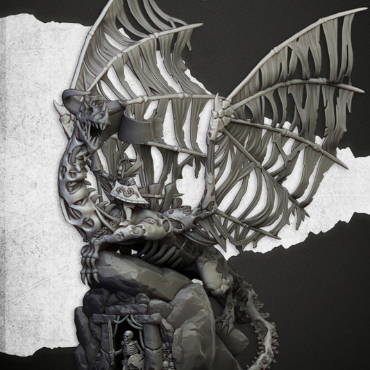 Vampire Lady on Zombie Dragon centerpiece miniature by Highlands Miniatures