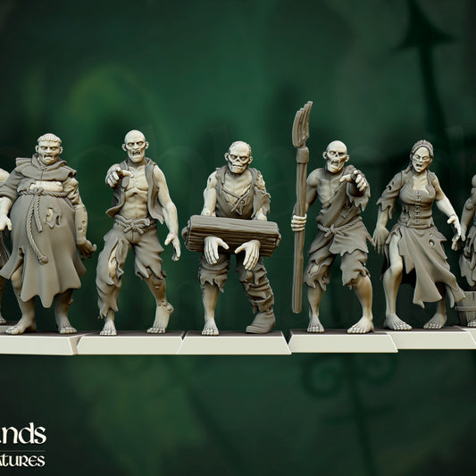 Zombie Villagers unit by Highlands Miniatures