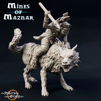 Goblin Wargs + Riders | Into the Mountains | MESBG | The Printing Goes Ever On