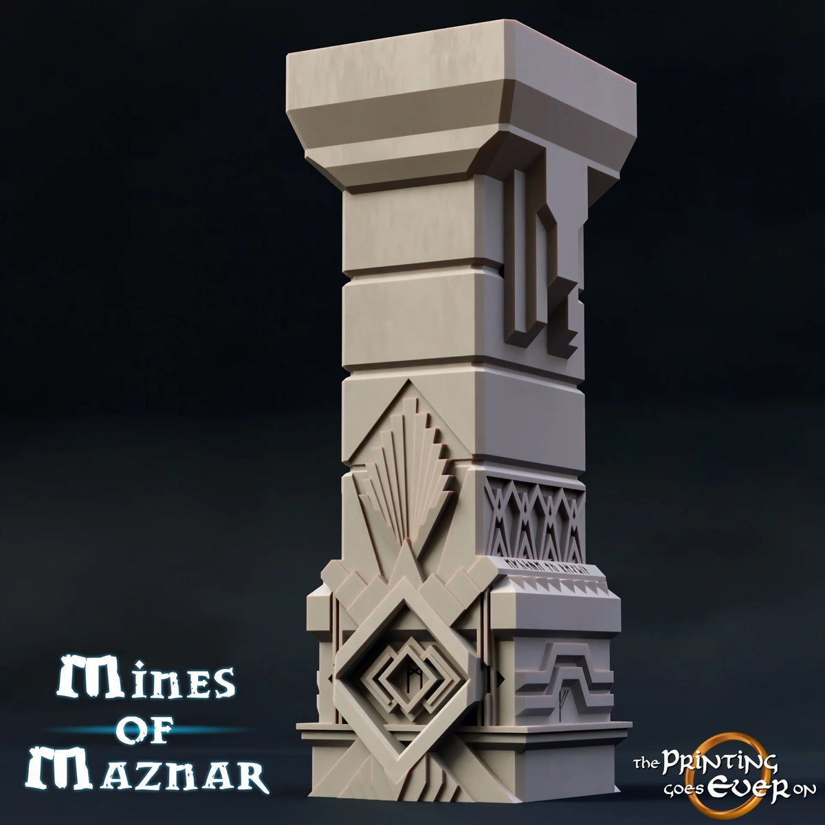 Dwarfed Column Dwarven Column Bundle (Filament 3D Printed Miniatures) – Coveted Forge