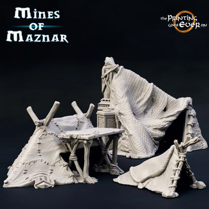 Goblin Tents | The Mines | Mines of Maznar  |  MESBG | The Printing Goes Ever On