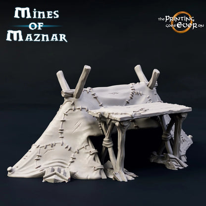 Goblin Tents | The Mines | Mines of Maznar  |  MESBG | The Printing Goes Ever On