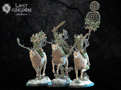 Shika Riders Command Group | Mori / Wood Elves | Lost Kingdom Miniatures