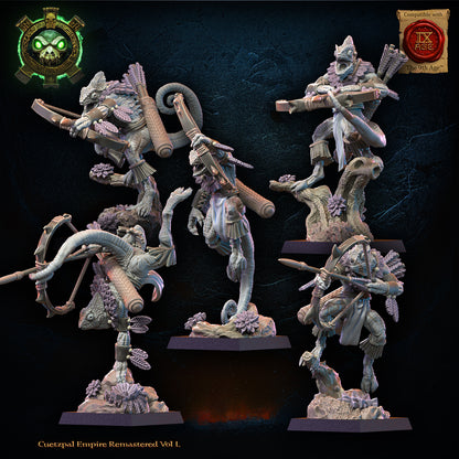 Cuetzpalli Regiment With Bows | Saurian Ancients | Lost Kingdom Miniatures