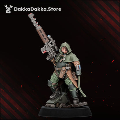 Alcat Rats Heavy Infantry painted trooper kneeling