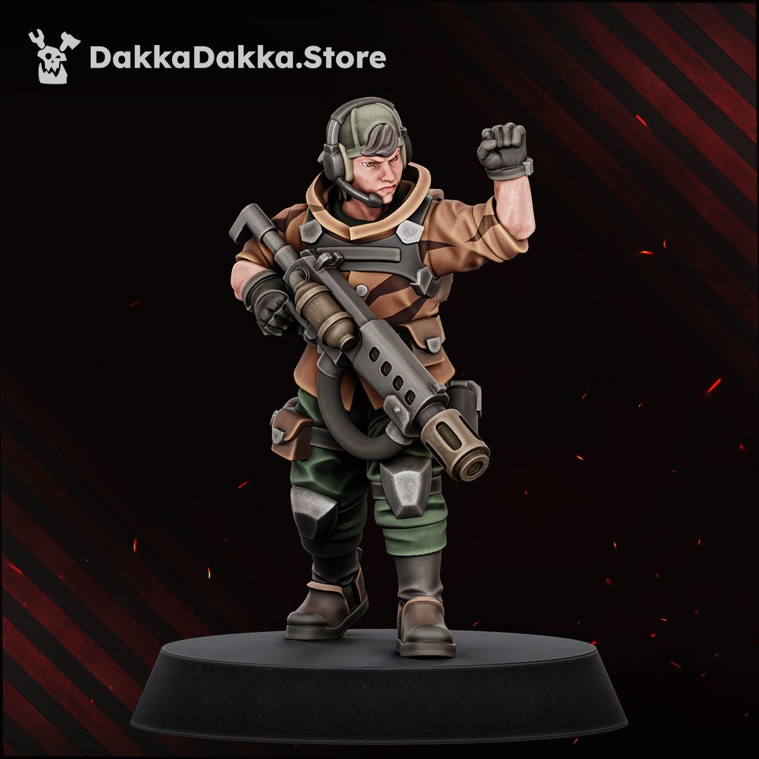 Alcat Rats Veterans Brigade painted trooper at the ready