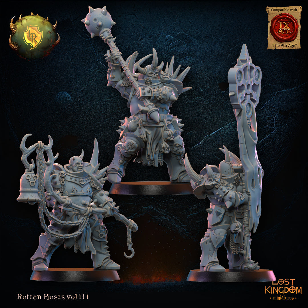 Rotten Regiment Command Group | Rotten Hosts | Lost Kingdom Miniatures