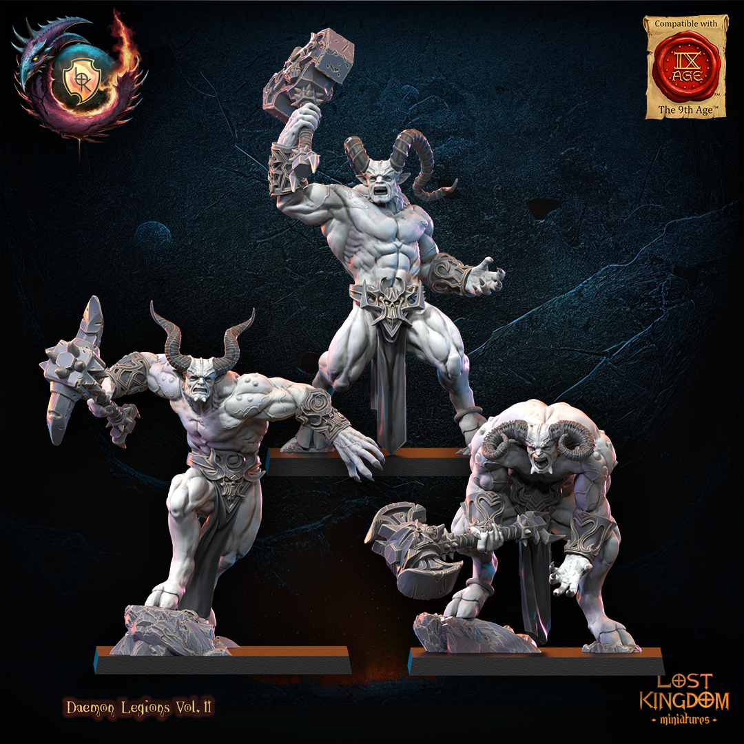 Colossal Fiends (3x) | Monstrous Infantry | Daemon Legions | Lost Kingdom Miniatures