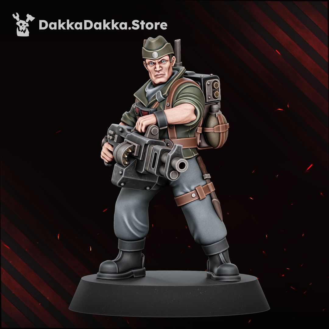 Doomsday Veterans Brigade painted trooper pointing