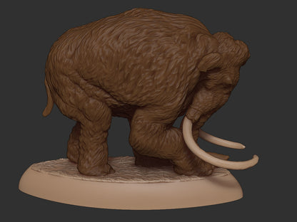 Partially Skeletal Wooly Mammoth | 3 Poses | Extinct Animals | Limelight Miniatures