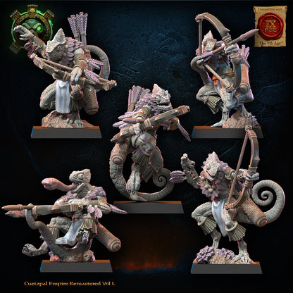 Cuetzpalli Regiment With Bows | Saurian Ancients | Lost Kingdom Miniatures