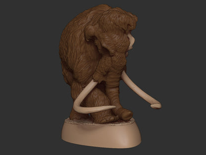 Partially Skeletal Wooly Mammoth | 3 Poses | Extinct Animals | Limelight Miniatures