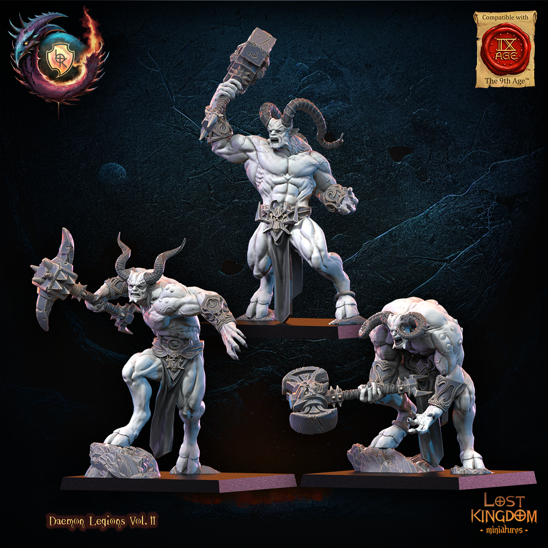 Colossal Fiends (3x) | Monstrous Infantry | Daemon Legions | Lost Kingdom Miniatures