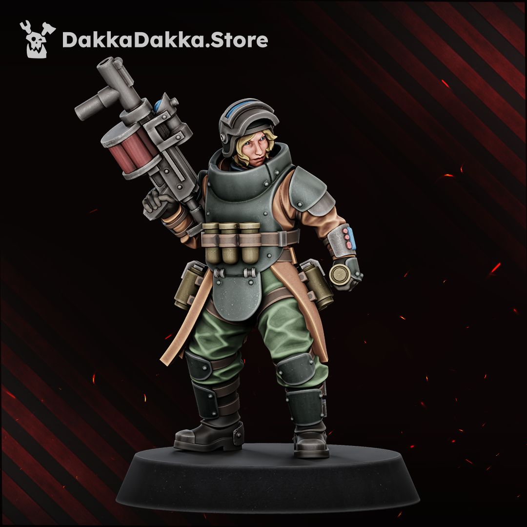 Alcat Rats Heavy Infantry painted trooper at the ready