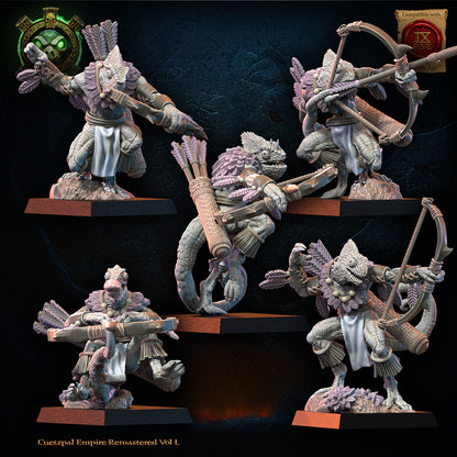 Cuetzpalli Regiment With Bows | Saurian Ancients | Lost Kingdom Miniatures