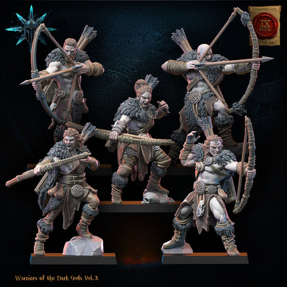 Barbarian Regiment with Bows | Warriors of the Dark Gods | Lost Kingdom Miniatures