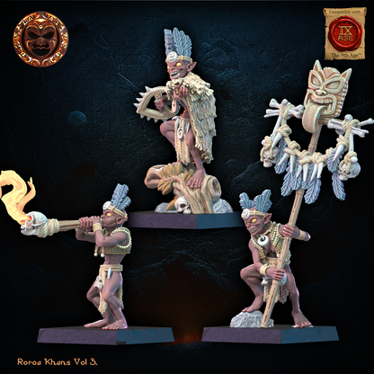 Yarablin Command Group | Roroa Khans | Lost Kingdom Miniatures