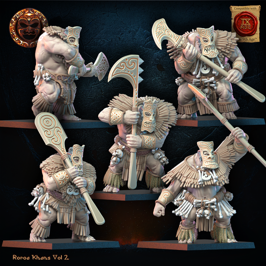 Tiki Unit | Roroa Khans | Lost Kingdom Miniatures