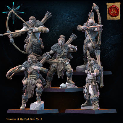 Barbarian Regiment with Bows | Warriors of the Dark Gods | Lost Kingdom Miniatures