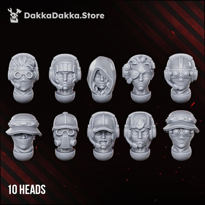 Alcat Rats Veterans Brigade resin build kit parts, 28-32mm renegade guard proxy
