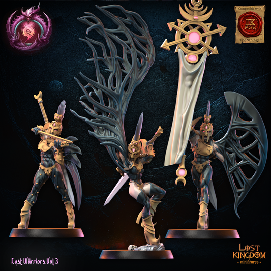Lust Fallen - Command Group | Sons of Depravation | Lost Kingdom Miniatures