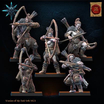 Barbarian Regiment with Bows | Warriors of the Dark Gods | Lost Kingdom Miniatures