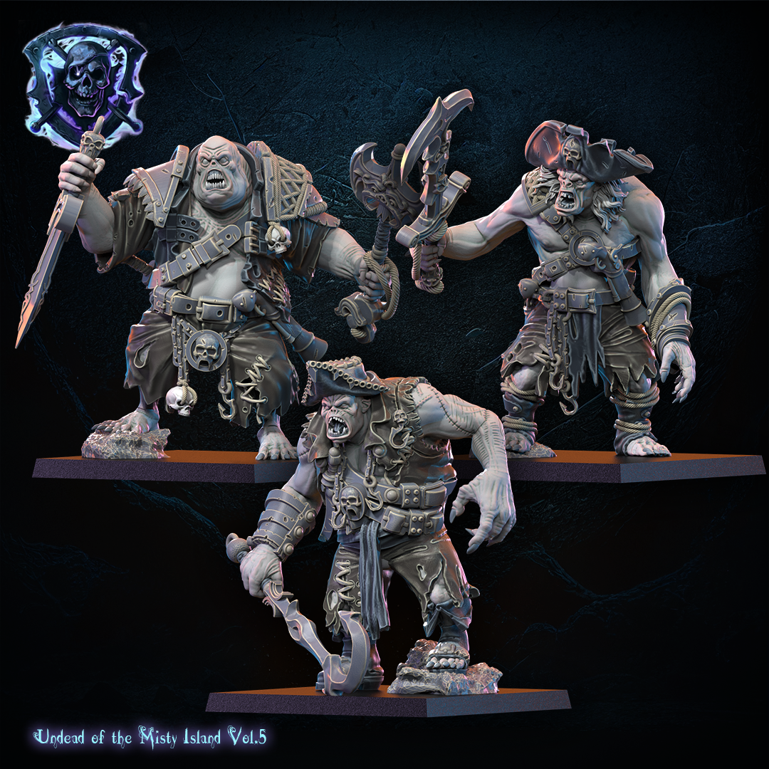 Undead Pirate Ogres | Undead of Misty Island | Lost Kingdom Miniatures