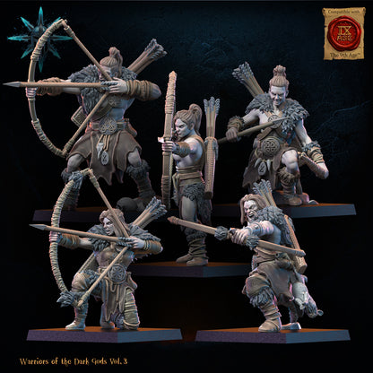 Barbarian Regiment with Bows | Warriors of the Dark Gods | Lost Kingdom Miniatures