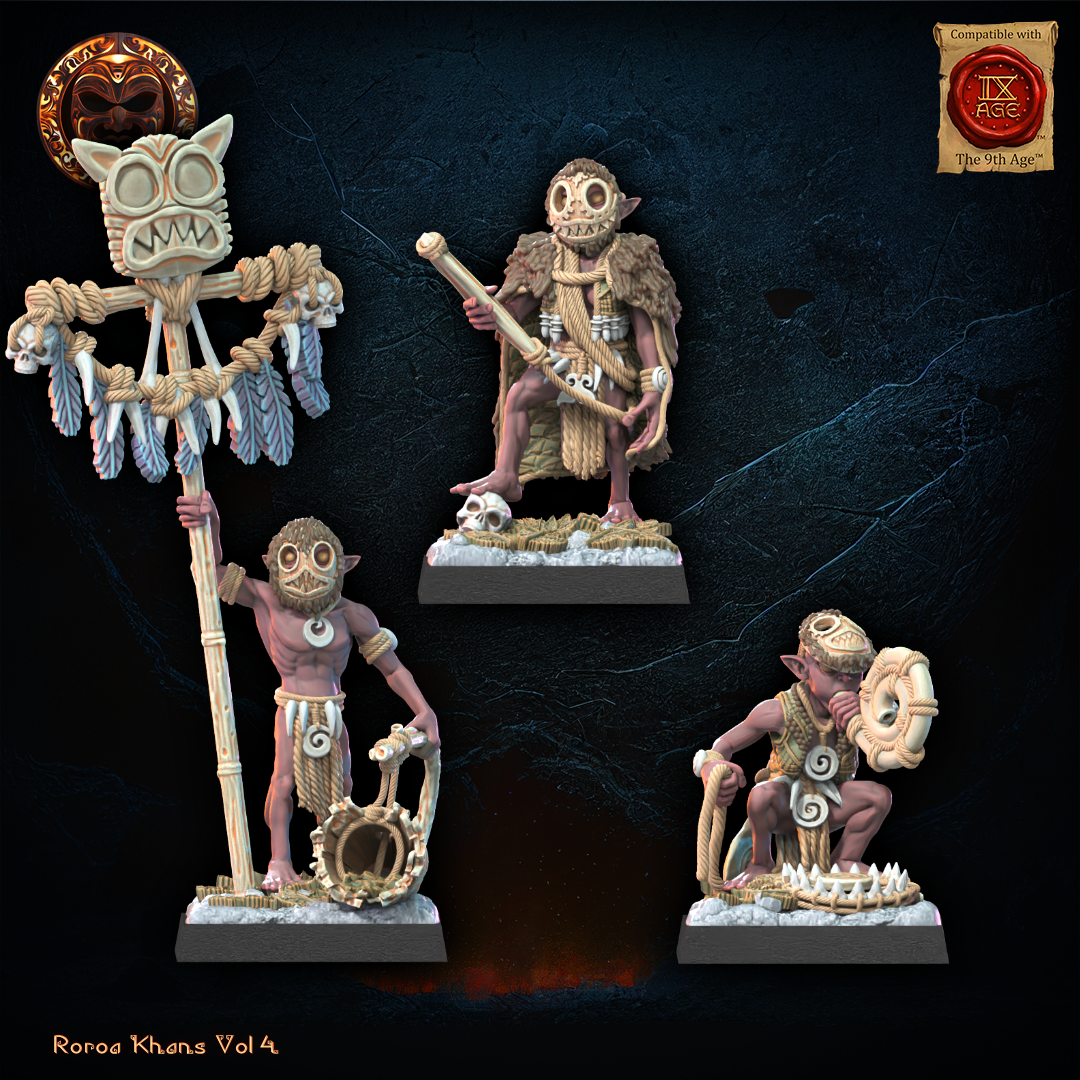 Yarablin Trapper Command Group | Roroa Khans | Lost Kingdom Miniatures