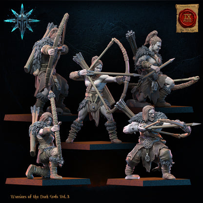 Barbarian Regiment with Bows | Warriors of the Dark Gods | Lost Kingdom Miniatures