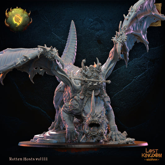Freida, Oozing Eye, on Gooey Dragon | Rotten Hosts | Lost Kingdom Miniatures
