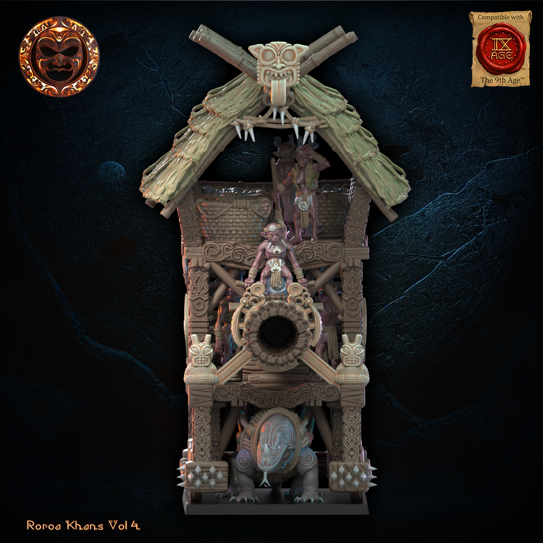 Yarablin Cannon Tower | Roroa Khans | Lost Kingdom Miniatures