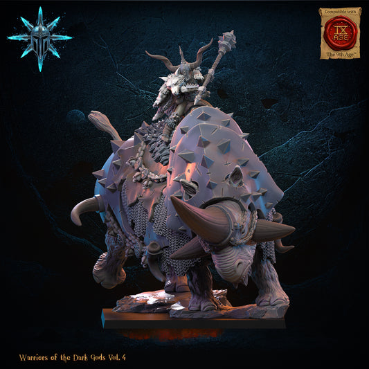 Wasteland Wooly Trihorn | Warriors of the Dark Gods | Lost Kingdom Miniatures