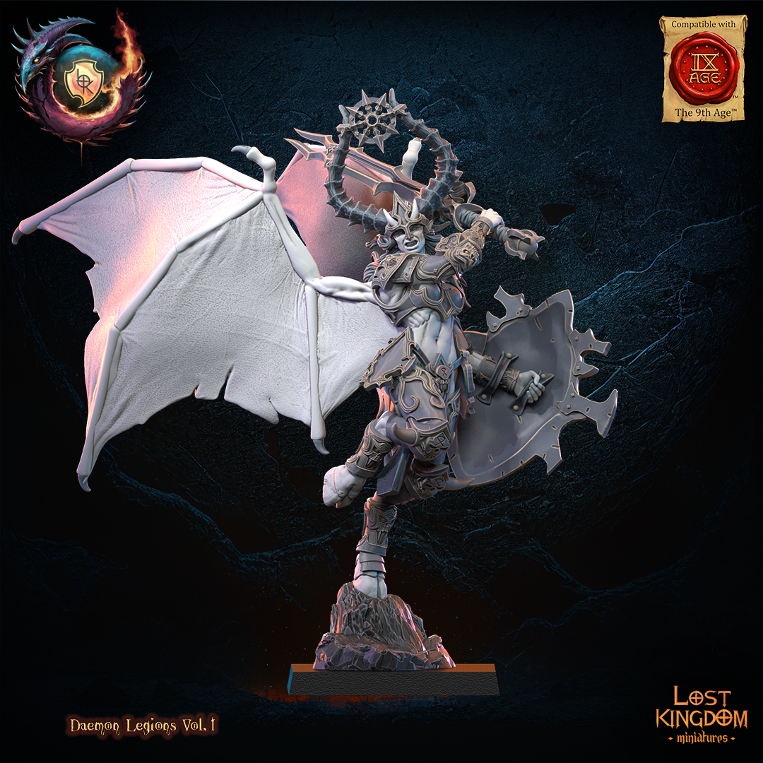 Dark Valkyrie Heroine | Daemon Legions | Lost Kingdom Miniatures