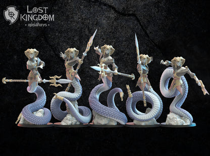 Naga Yara Regiment | Night Elves / Dark Elves | Lost Kingdom Miniatures | Tabletop Gaming | Pathfinder