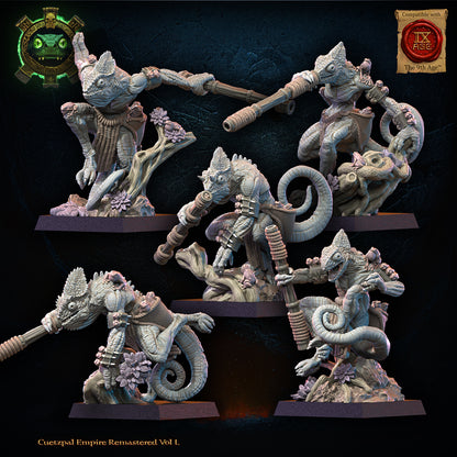 Cuetzpalli Regiment With Blowpipes | Saurian Ancients | Lost Kingdom Miniatures