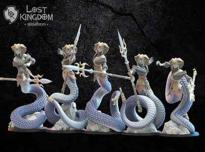 Naga Yara Regiment | Night Elves / Dark Elves | Lost Kingdom Miniatures | Tabletop Gaming | Pathfinder