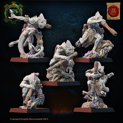 Cuetzpalli Regiment With Blowpipes | Saurian Ancients | Lost Kingdom Miniatures